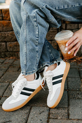 Vibes In Motion Lace-Up Platform Sneakers (White)