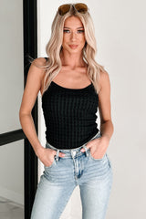 A Touch Of Class Ruched Knit Bodysuit (Black)