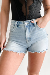 The Journey Continues High Rise Tummy Control Risen Shorts (Light)