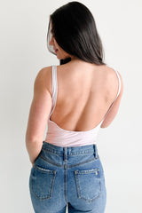 Summer Feels Forever Sleeveless Faux Leather Bodysuit (Lavender)