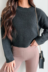 Harvey Open Back Sweater (Charcoal)