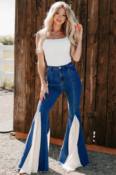 Joanna Saints & Hearts Lace Flare Jeans (Medium)
