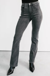 Gentry High Rise Bootcut Mica Denim Jeans (Black)