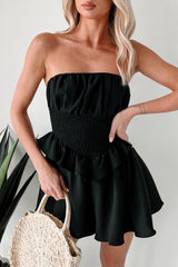Dreams In The Garden Strapless Romper (Black)