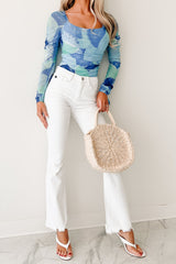 Brianca High Rise Kancan Bootcut Jeans (White)