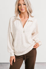 Simply Yours Soft Half-Zip Pullover (Leopard)