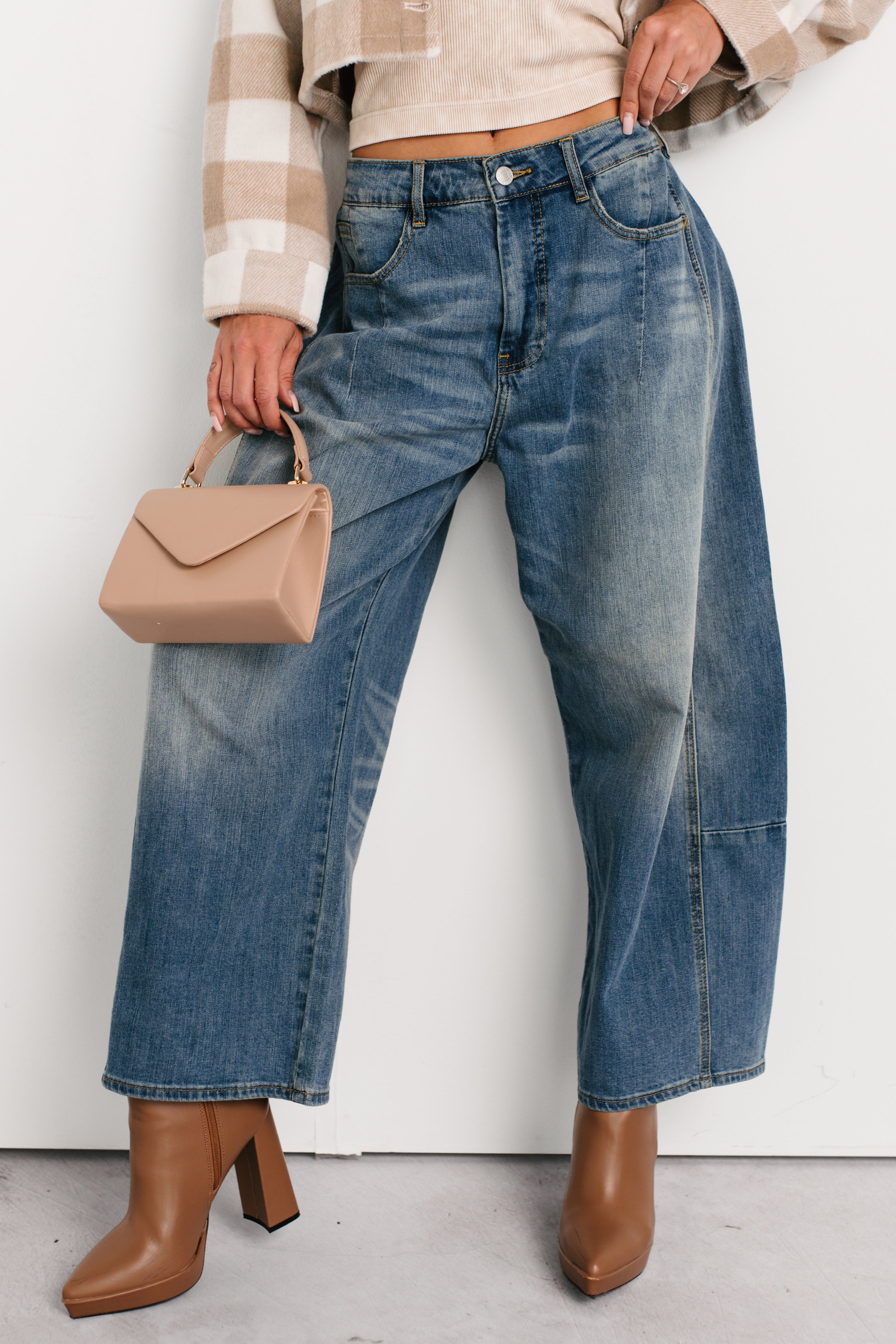 Frank High Rise Signature 8 Barrel Jeans (Medium)