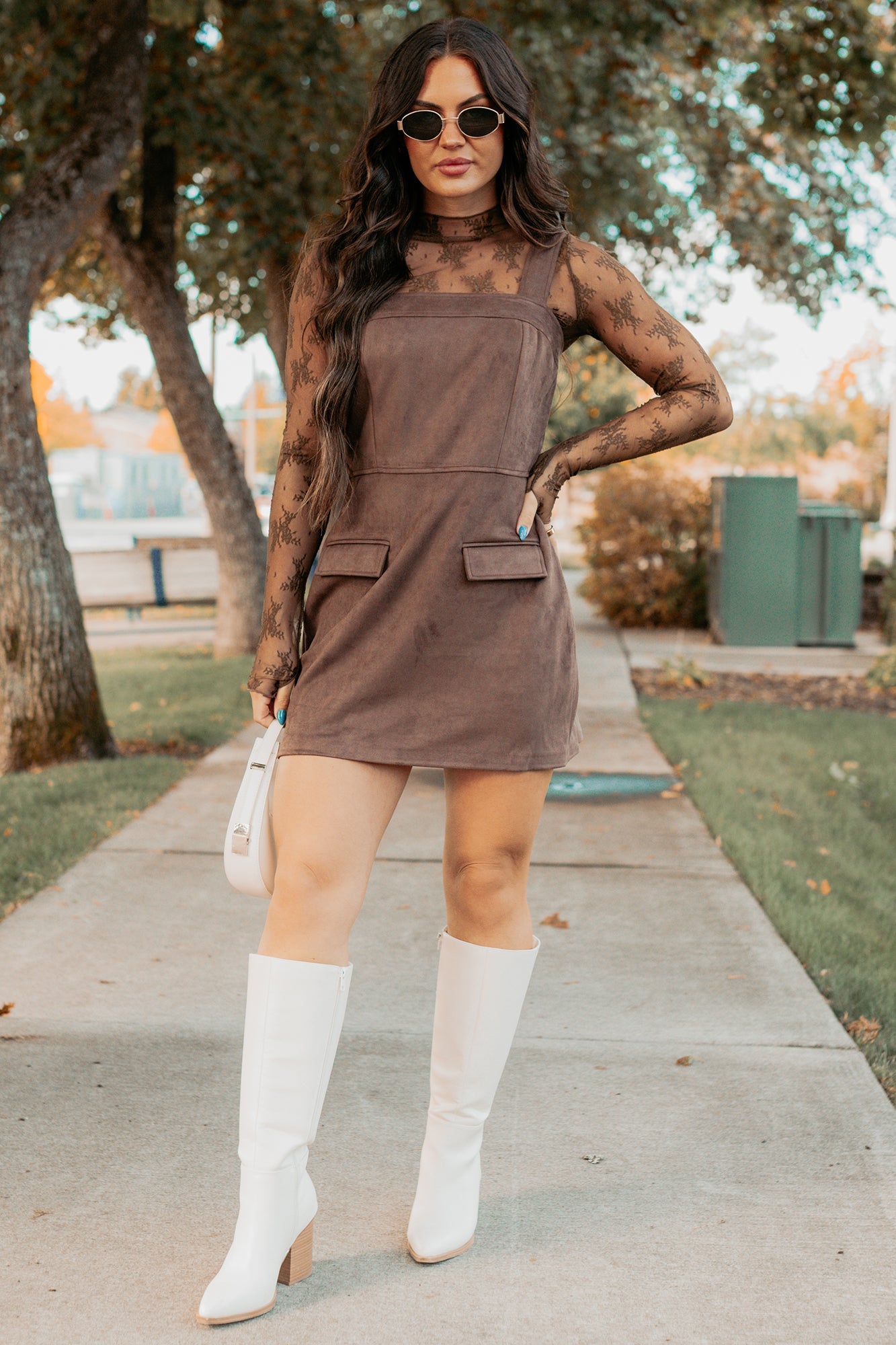 Honest Energy Sleeveless Mini Dress (Espresso)