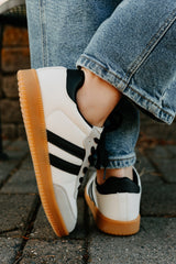 Vibes In Motion Lace-Up Platform Sneakers (Beige)