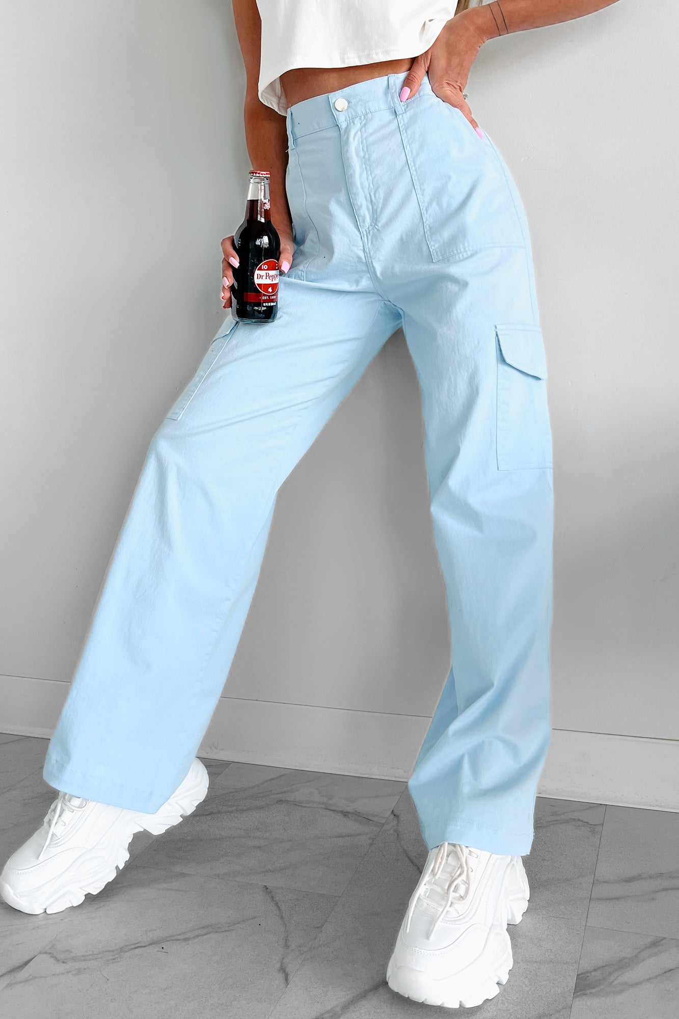 Cool People Only Cargo Pants (Sky)