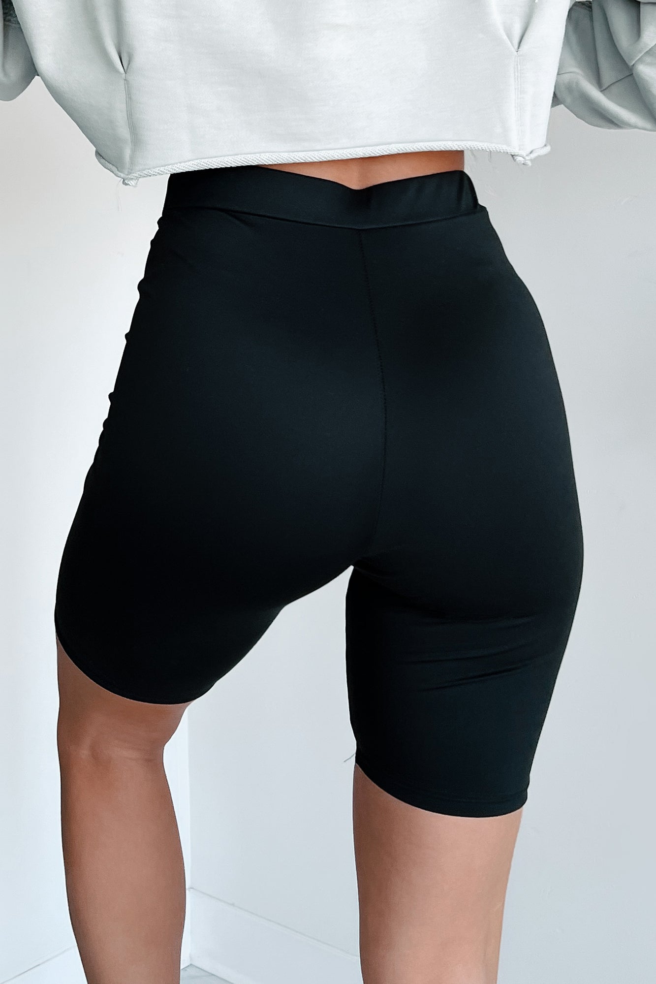 Hustle For The Muscle High Waist Biker Shorts (Black)