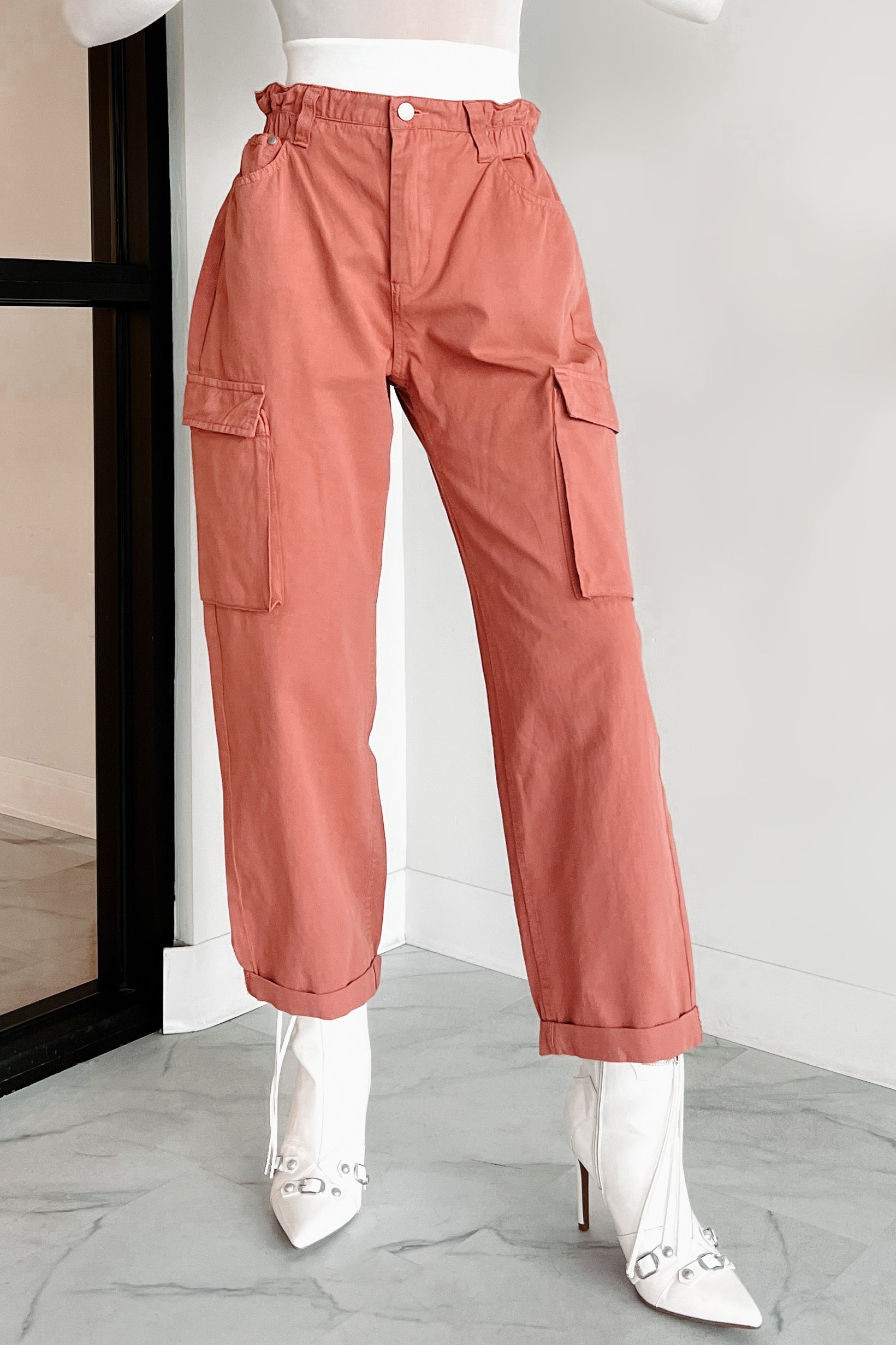 DOORBUSTER Finch Paperbag Cargo Pants (Mauve)