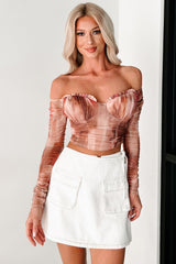 Too Cute To Handle Denim Mini Wrap Skort (Off White)