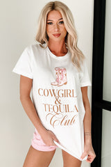 "Cowgirls & Tequila Club" Graphic T-Shirt (Ivory)