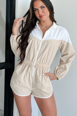 Power Of Transformation Nylon Romper (Taupe)