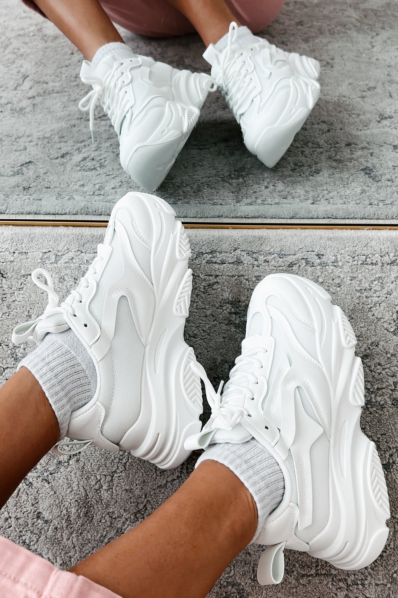 Kick Starter Chunky Dad Sneakers (White)