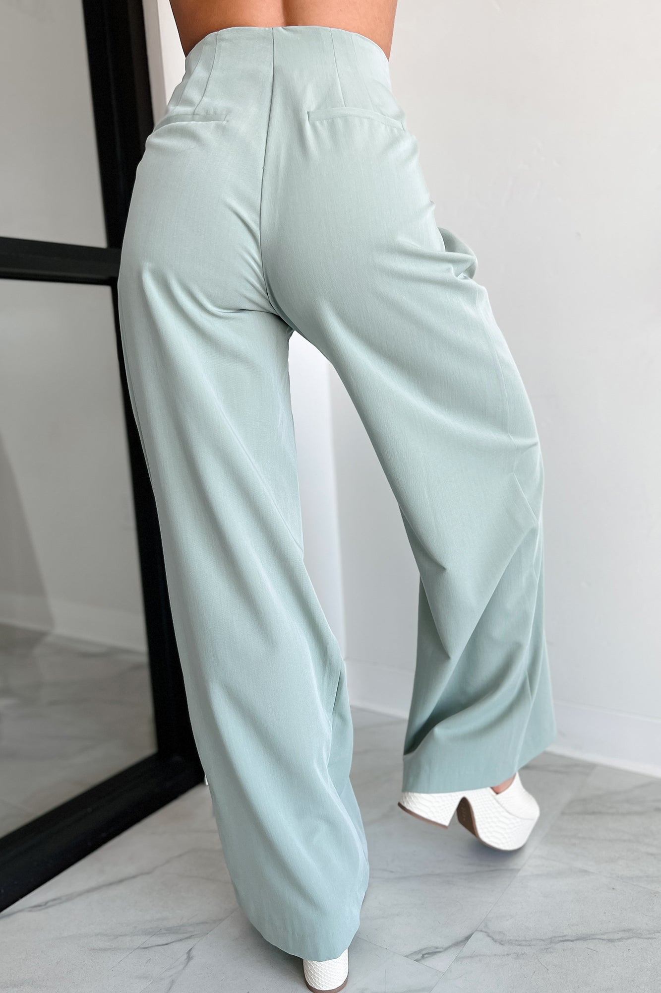Living With Purpose Wide Leg Pants (Sage)