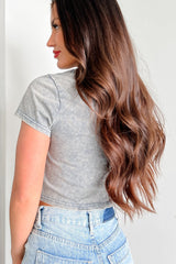 New York Niceties Graphic Crop Tee (Washed Navy)