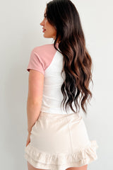 Southern Heart Cowboy Boot Graphic Tee (White/Blush)