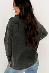 Your Focal Point Mineral Wash Star Graphic Top (Black)