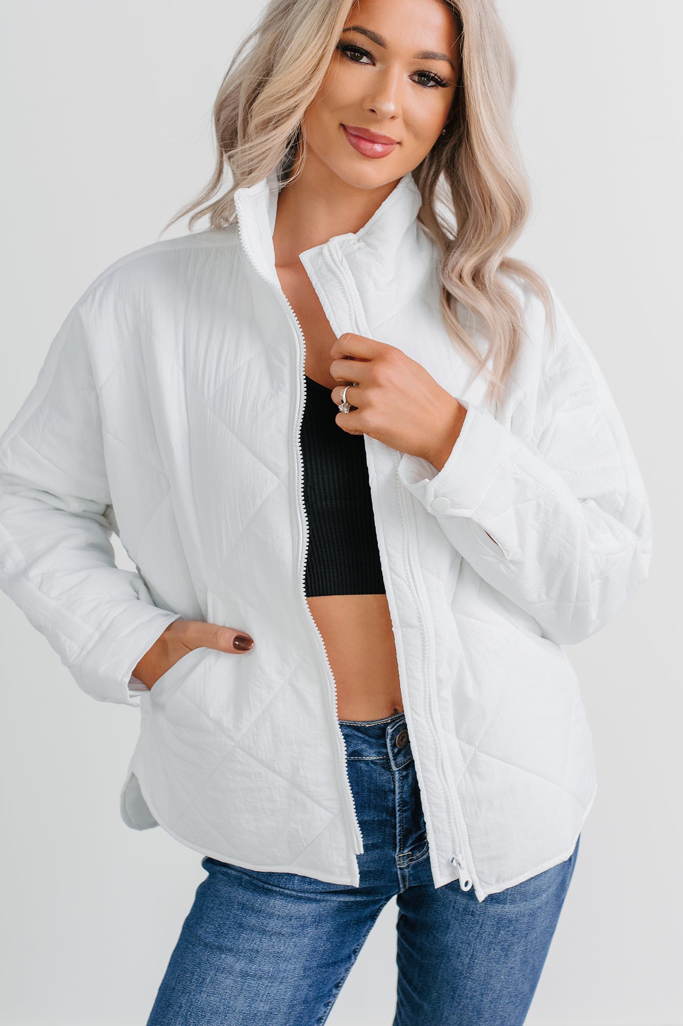 Autumn Memories Quilted Jacket (White)