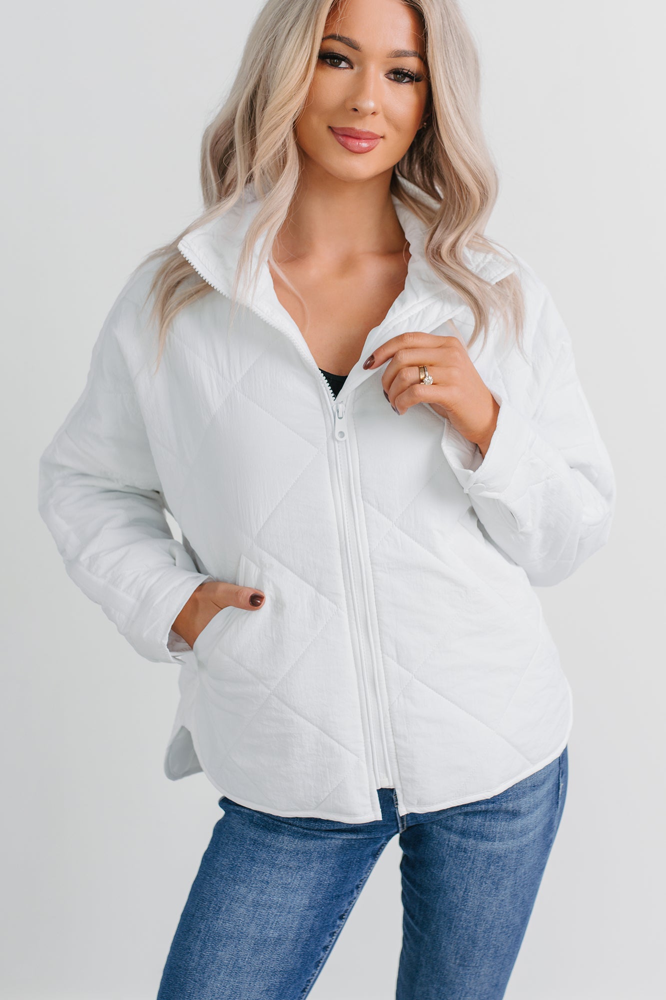 Autumn Memories Quilted Jacket (White)