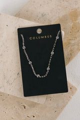Luxe On Point Detailed Chain Necklace (Silver)