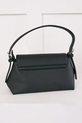 Turn On Charm Faux Leather Handbag (Black)