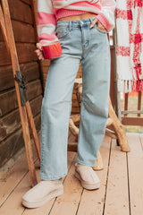 Brock High Rise Barrel Leg Kancan Jeans (Light)