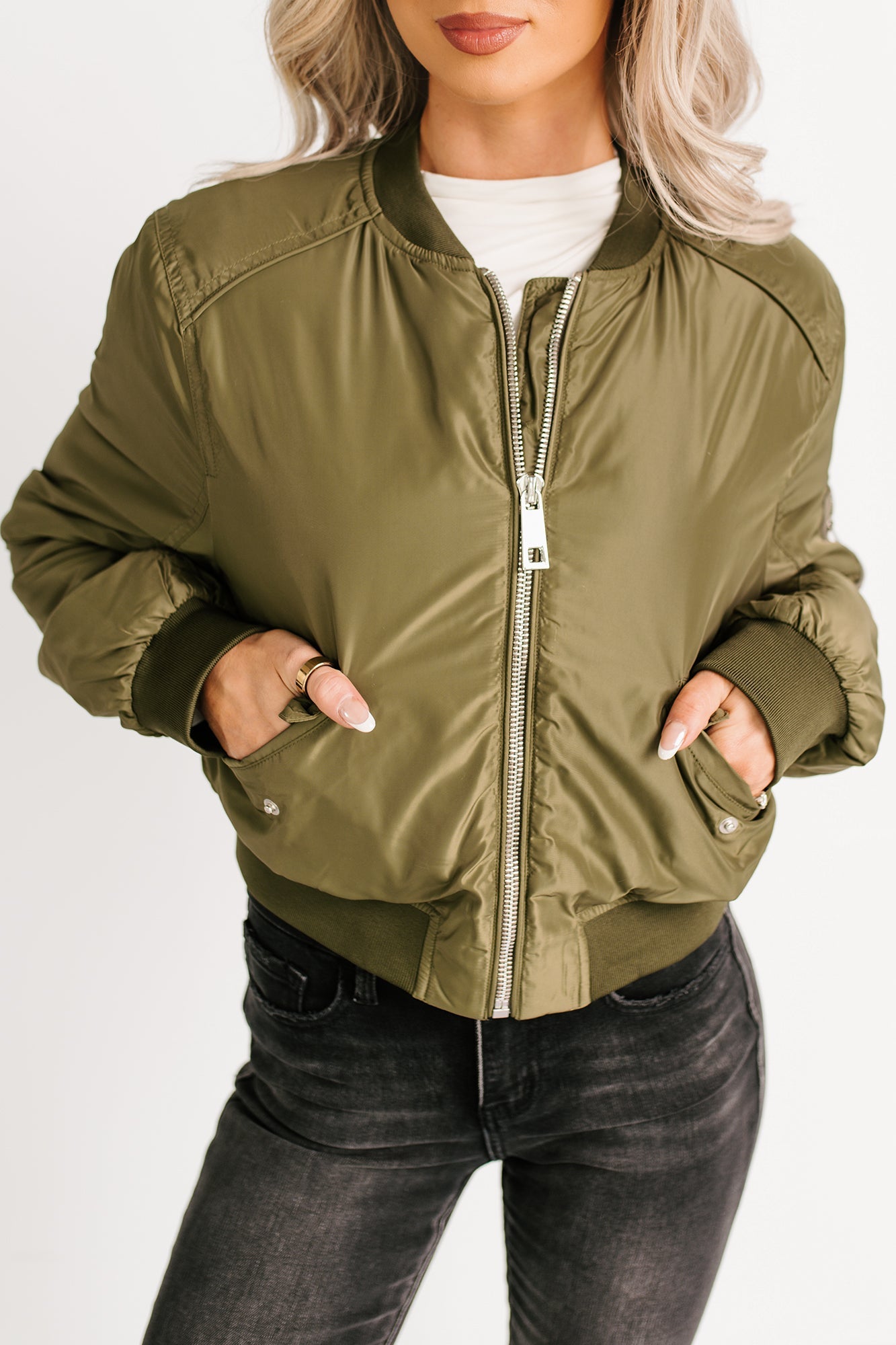 Call This Love Windbreaker Jacket (Olive)