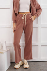 Hey Cutie Fleece Sweatpants (Wood Rose)