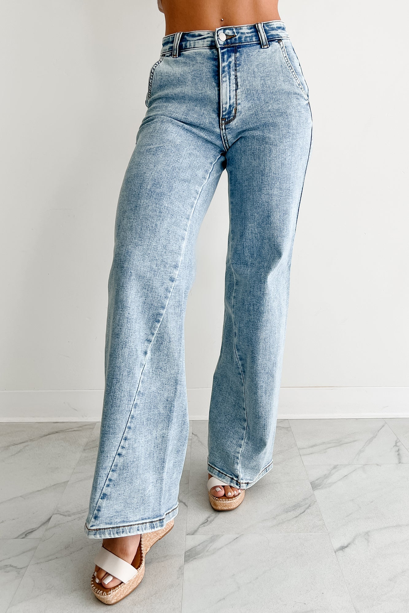 Beverly High Rise Judy Blue Wide Leg Jeans (Light)