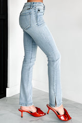 Polina Kancan Mid Rise Y2K Bootcut Jeans (Medium)