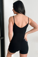 Ready Set Hustle Sleeveless Fitted Romper (Black)