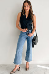 Bennie High Rise Tummy Control Special A Wide Crop Jeans (Light)
