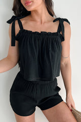 Catching Sparks Tank Top & Shorts Set (Black)