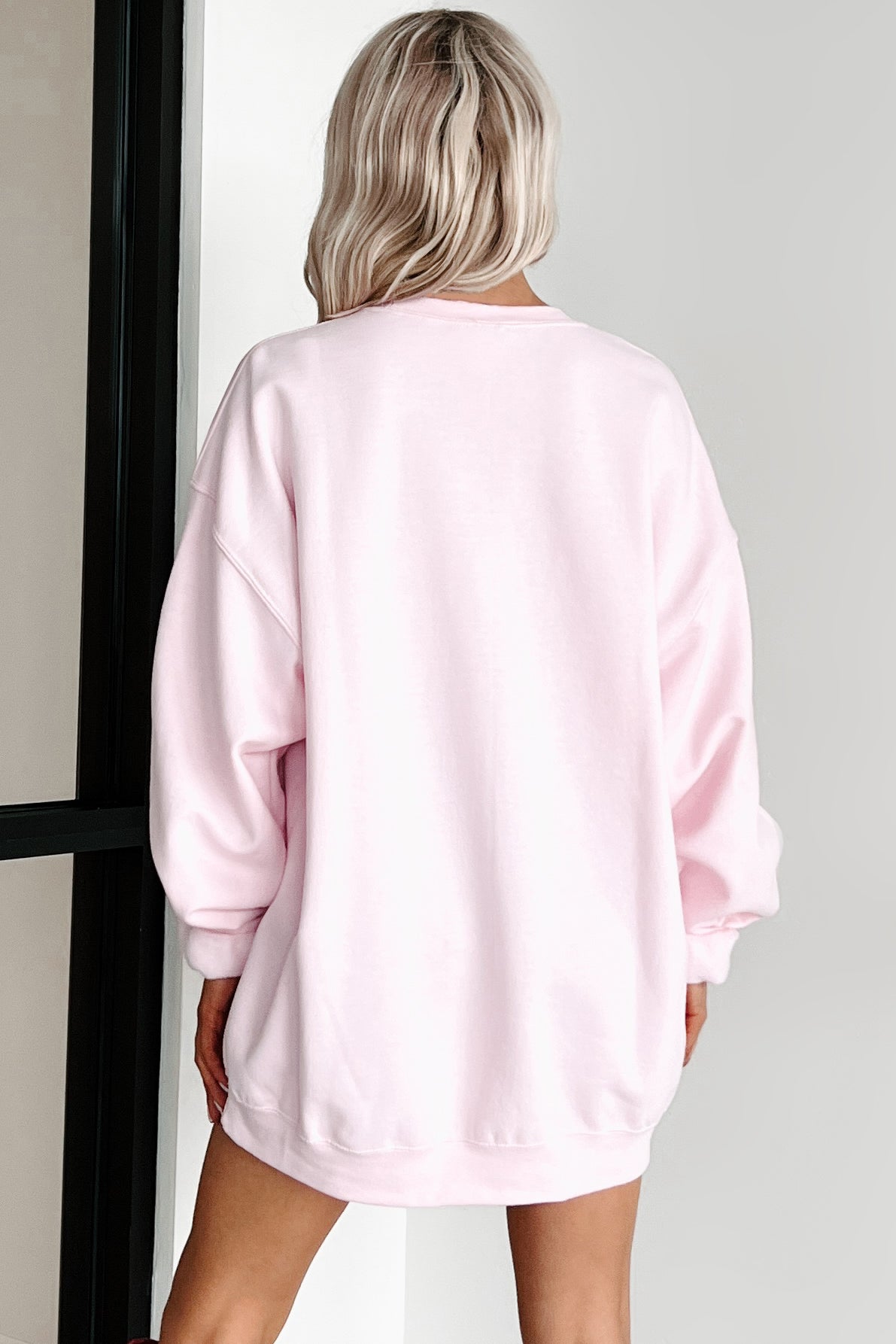 "Don't Play Games With My Heart" Graphic Crewneck (Light Pink)