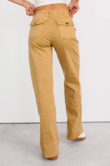 Heath Wide Leg High Rise Mica Denim Jeans (Camel)