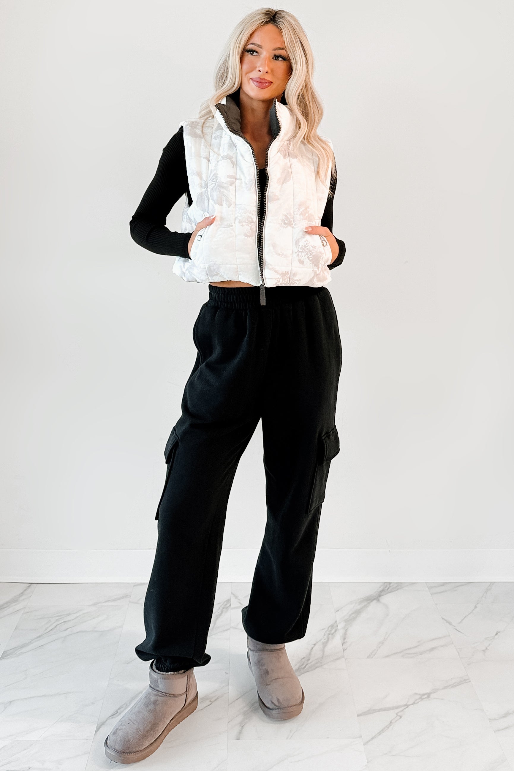 Ellery Papermoon Reversible Puffer Vest (White/Grey)