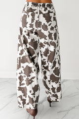 Hale Barrel Leg Very J Animal Print Jeans (Choco Cow)
