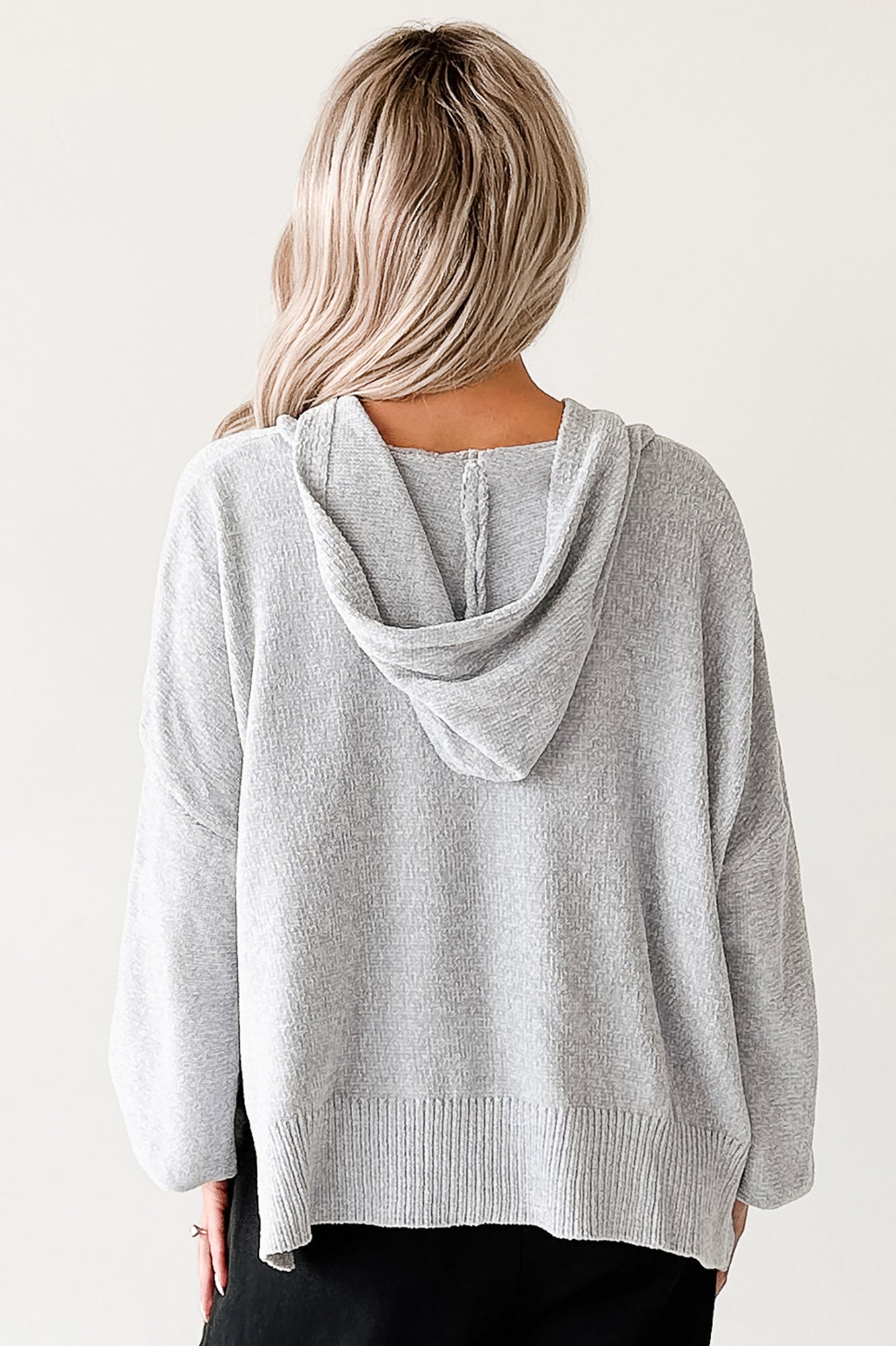 Perfect Patience Oversized Papermoon Sweater Hoodie (Blue)