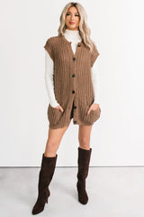 Cozy Carry Short Sleeve Cardigan (Brown)