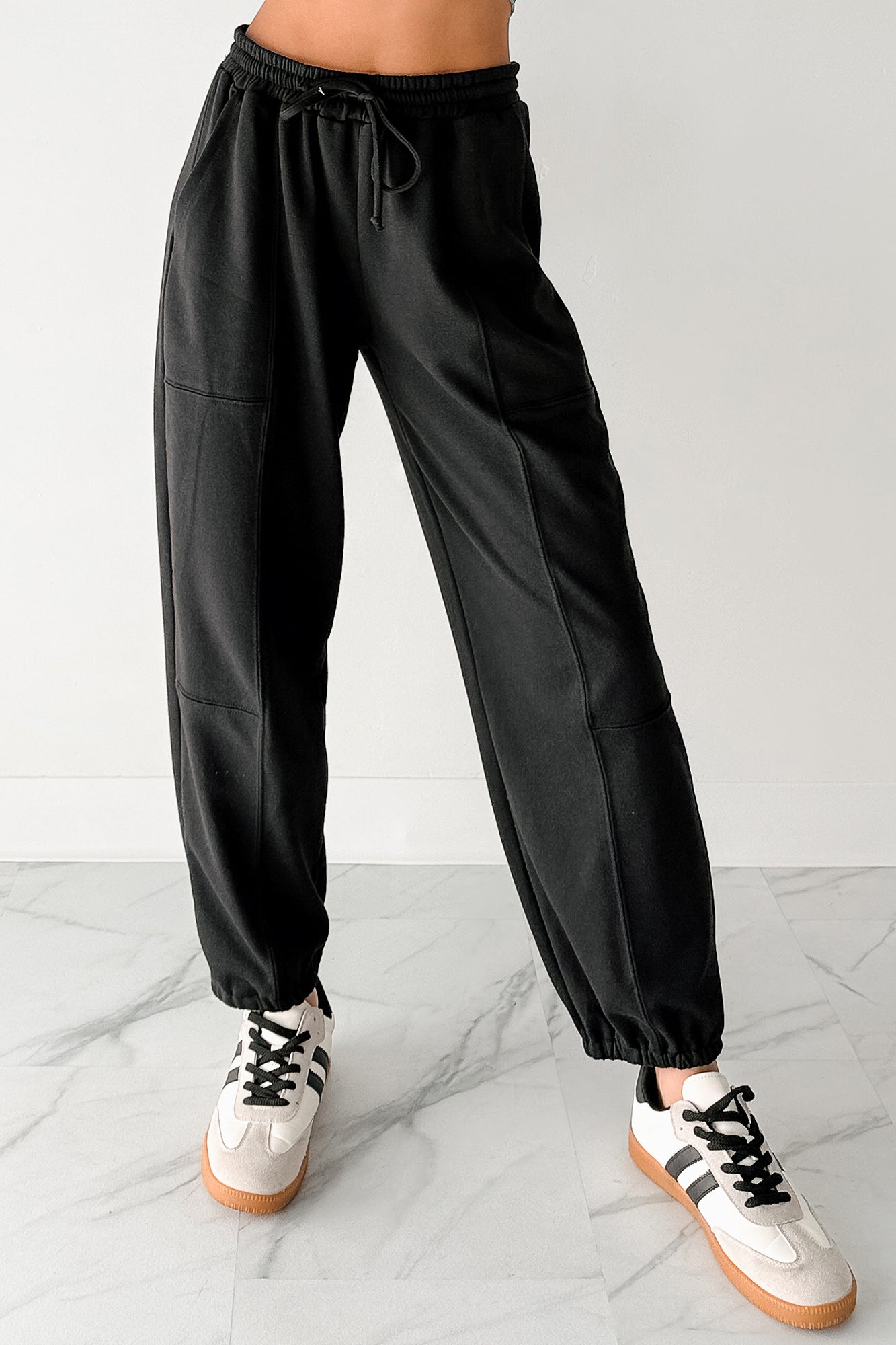 Casual Darling High Rise Jogger Sweatpants (Black)
