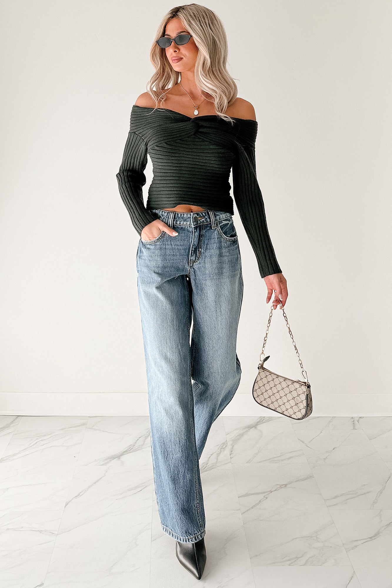 Adelyn Mid Rise Baggy Cello Jeans (Medium)