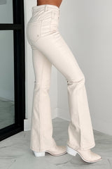Minka High Rise Flare Indigo Reign Jeans (Khaki)