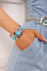 Golden Hour Rodeo Cuff Bracelet (Silver)