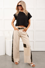 Bethany Oversized Crop Tee (Black)