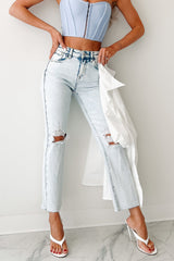 Theresa High Rise Distressed Risen Jeans (Acid Light)