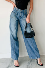 Ivana High Rise Wide Leg Almost Famous Jeans (Medium)