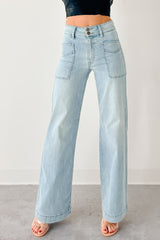 Zella High Rise Wide Leg Eunina Jeans (Medium)